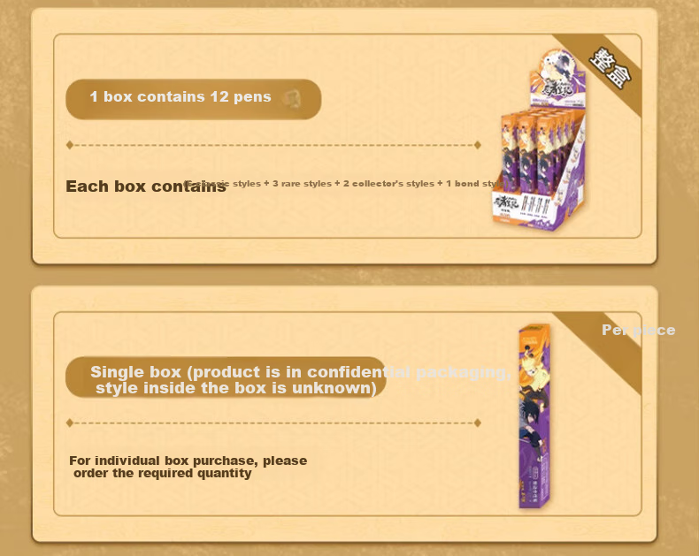 Kayou Naruto Gel Pen Blind Box Pen Full Case Push-Button Automatic Pen for Boys And Girls, Christmas Gift 2