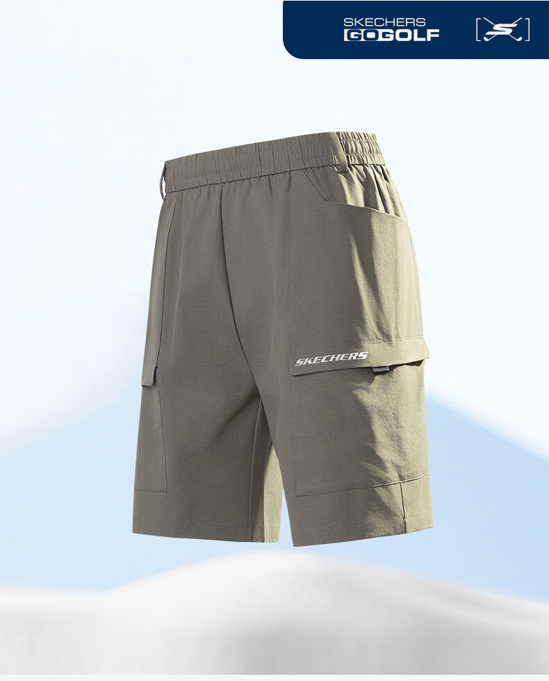 Skechers Men's Cargo Shorts 2026 Summer New Outdoor Quick-Dry Sports Five-Point Breathable Casual Pants 2