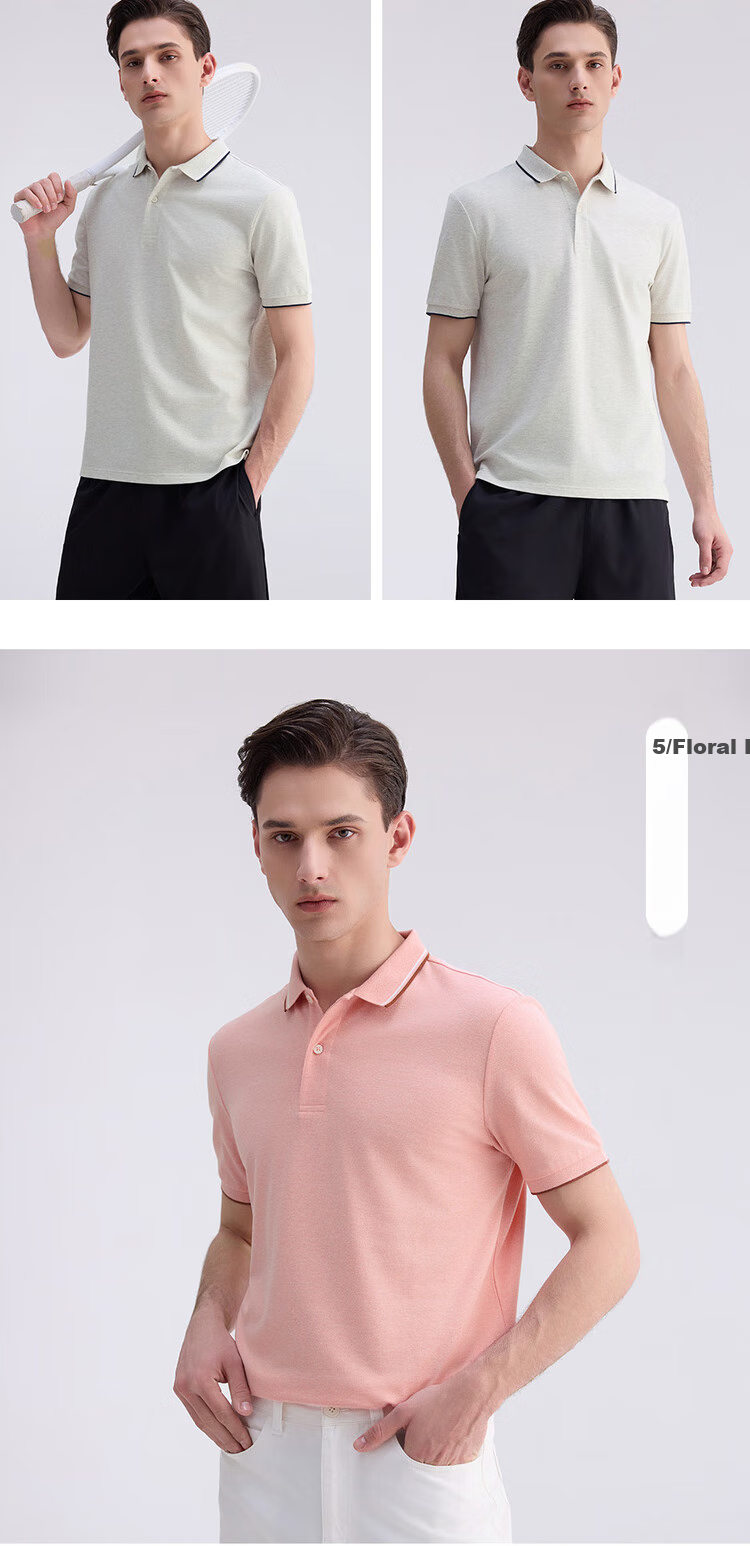 Giordano Men's Short-Sleeve Polo Shirt, Summer New Style, Elastic Lycra Cotton Contrasting Color Collar Top, Men's 01015383 12