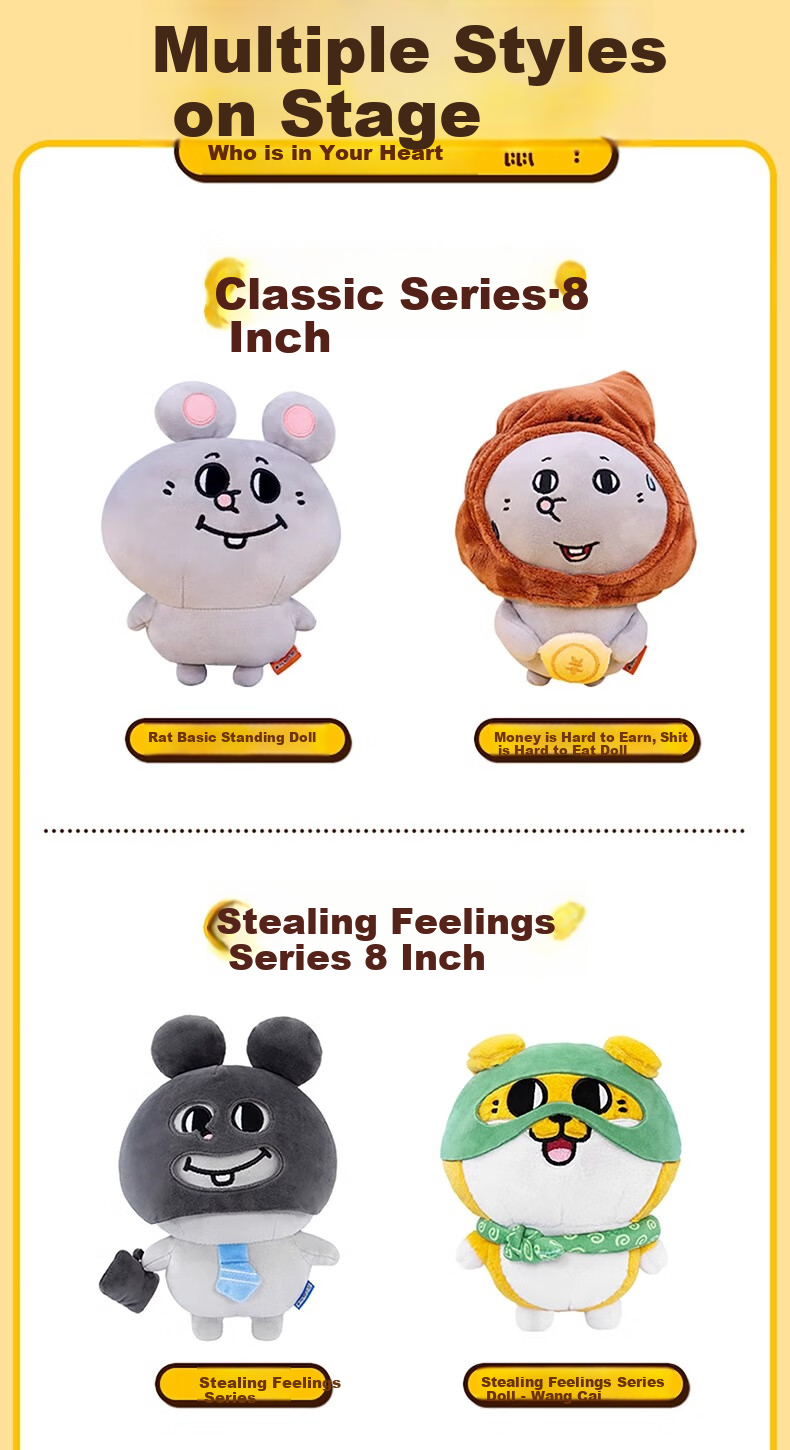 Youyou Official American Girl And Hamster Plush Doll Accessories, Cute Doll Toys, Gifts for Boys And Girls, Sleeping Hugging Dolls 1