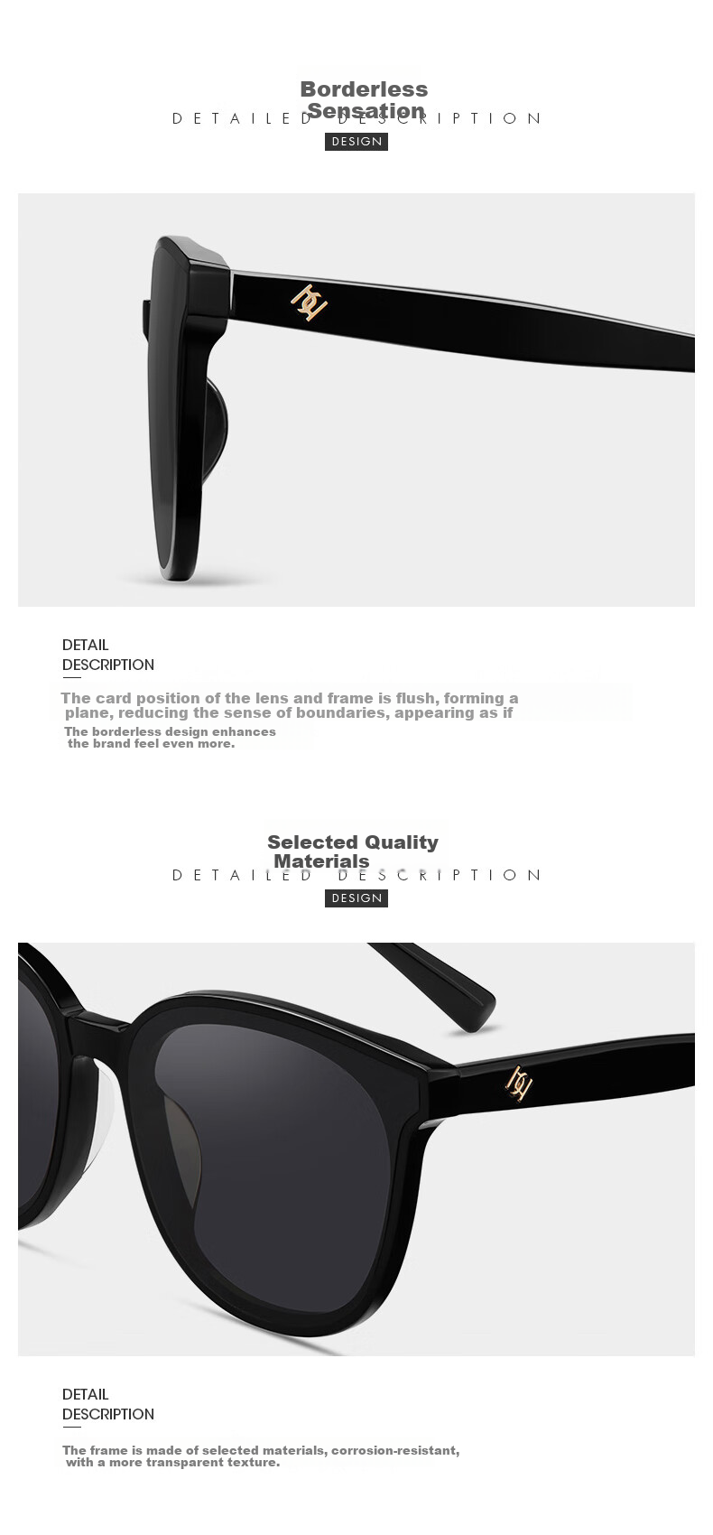 HELEN KELLER Polarized Sunglasses for Women, Retro Cat-Eye Design, High-End Fashion, UV Protection, Driving-Specific Glasses H8808 4