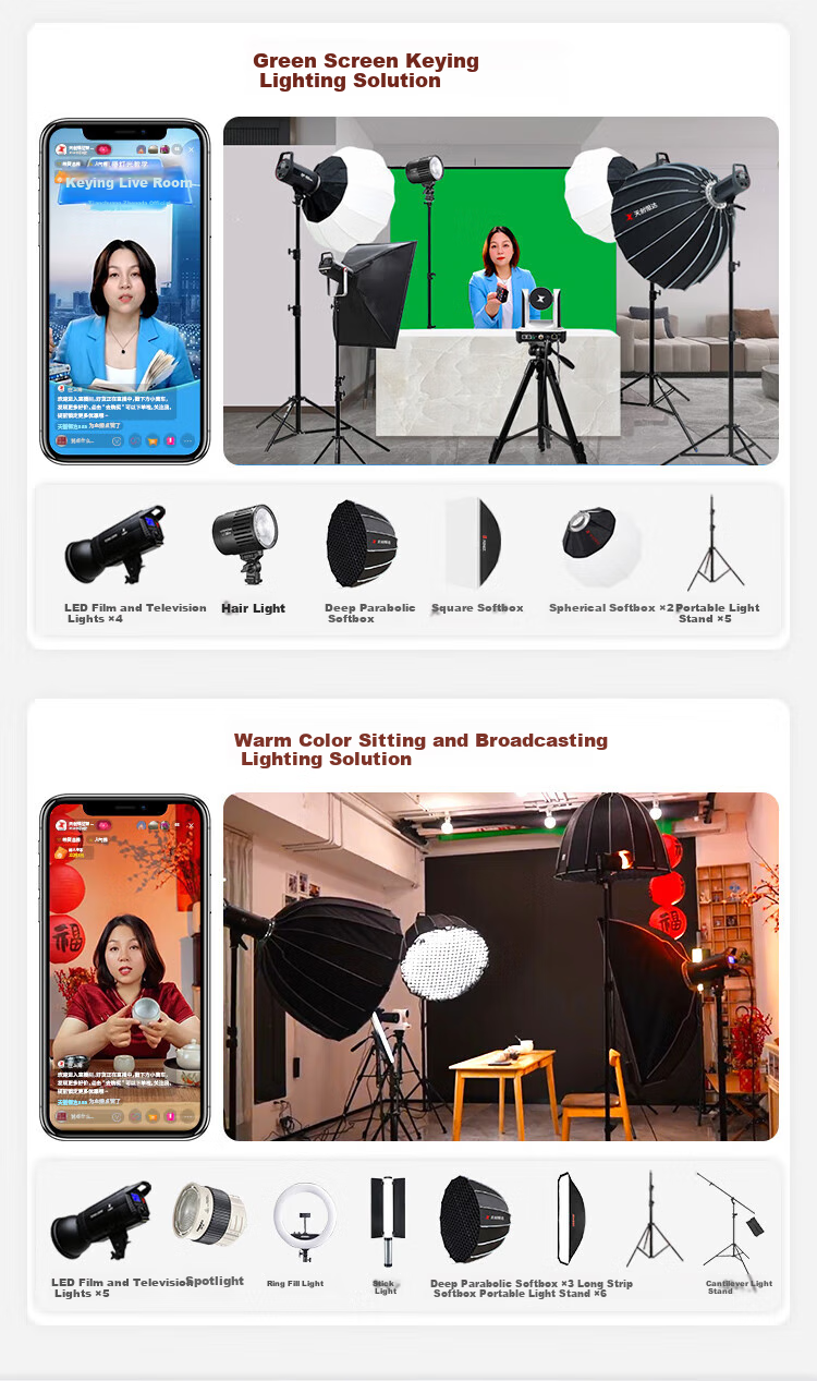 TCHD Video Live Streaming Camera, Ultra-Clear Vertical Screen Live Streaming Equipment Set, Professional Live Streaming Camera with HD Quality for Merchandising, Including Capture Card Package, 1080P TC-980S 3