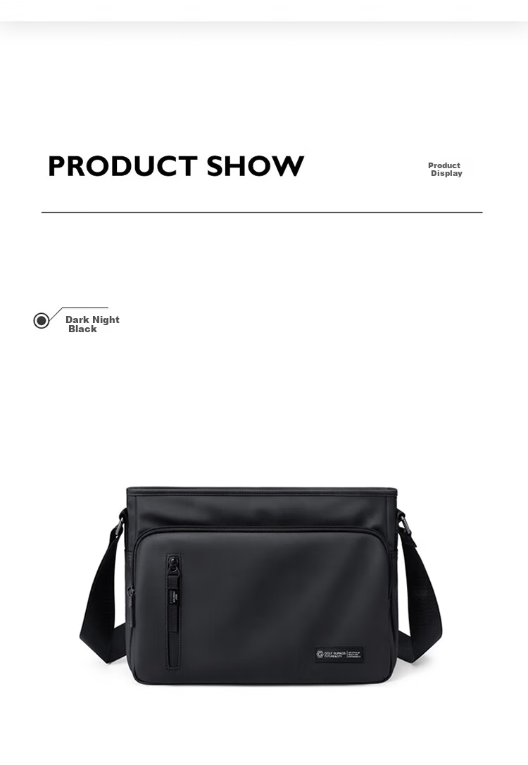 GOLF Shoulder Bag for Men, Casual Crossbody Bag with Multiple Compartments, IPad And Phone Pouch, Water-Resistant, Lightweight, Commuter Business Bag 12