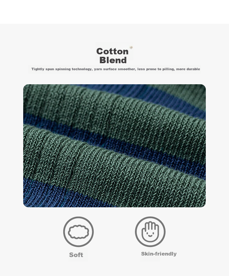 BALABALA Children's Socks, Cotton Autumn New Style Striped Mid-Calf Socks for Boys And Girls, Four Pairs Pack, 209925172207 2