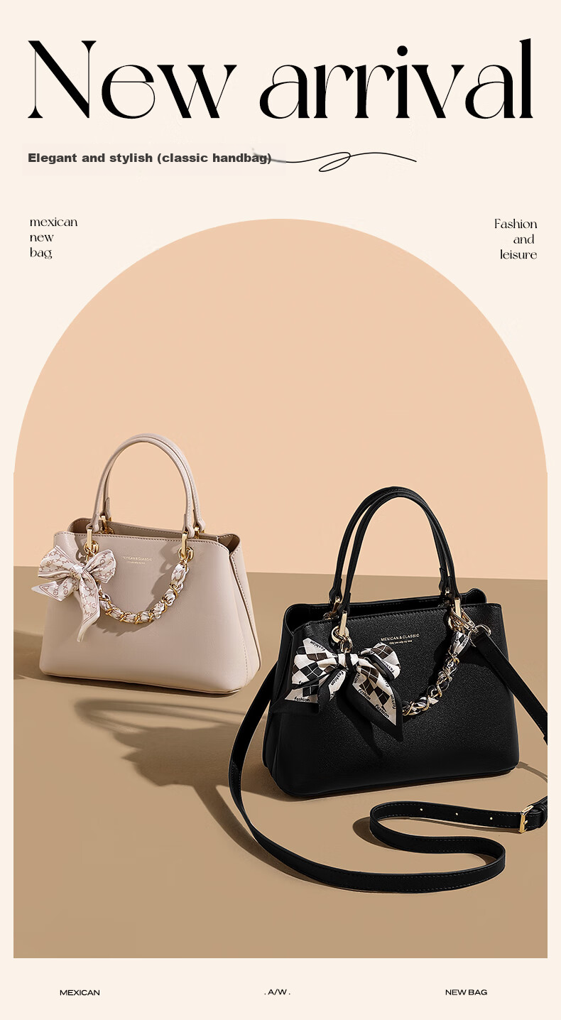 MEXICAN Handbag for Women, 2026 Cowhide Light Luxury Tote Bag, Shoulder Bag, Mom Bag, Valentine's Day Gift for Wife Or Girlfriend 1