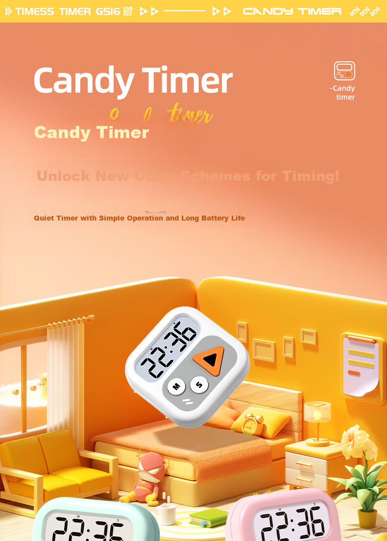 Timess X Disney Collaboration Visual Timer, Kitchen Cooking Timer, Student Dopamine Time Management Device, Back-To Gift 1