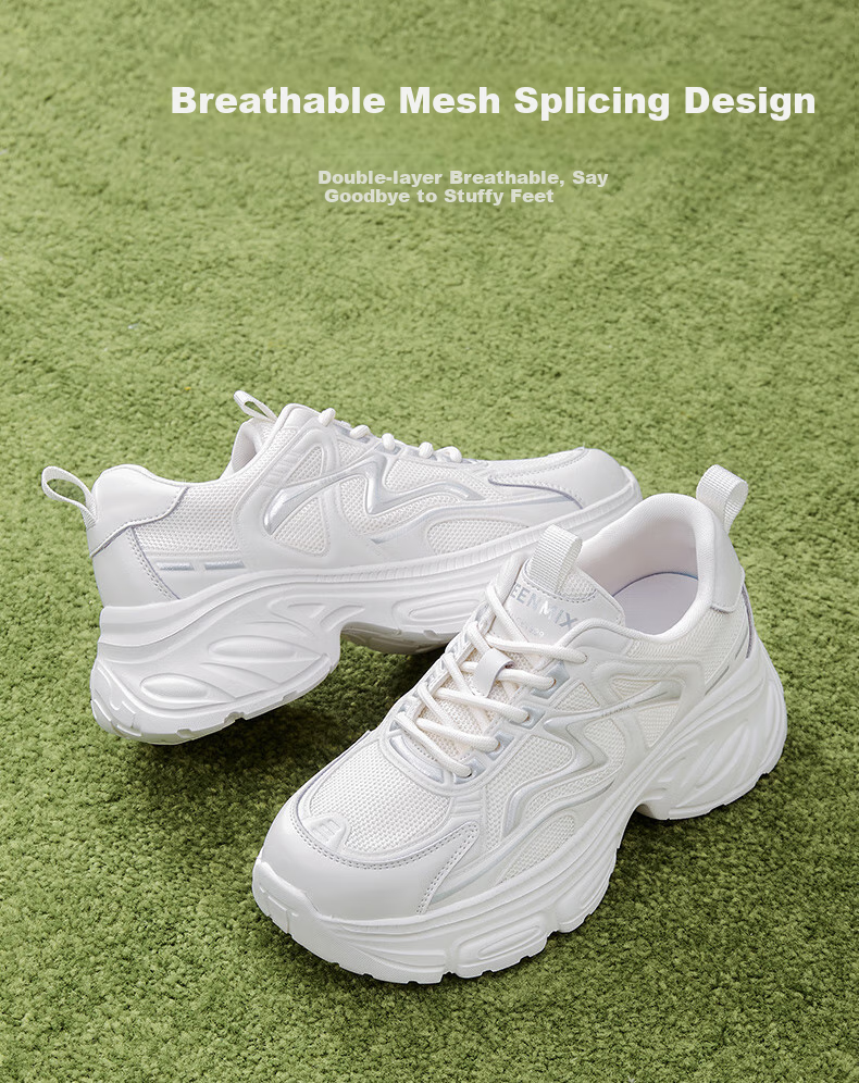 TEENMIX Chunky Sneakers for Women, Casual Shoes, Same Style As in Shopping Malls, Thick-Soled Versatile Women's Shoes 4