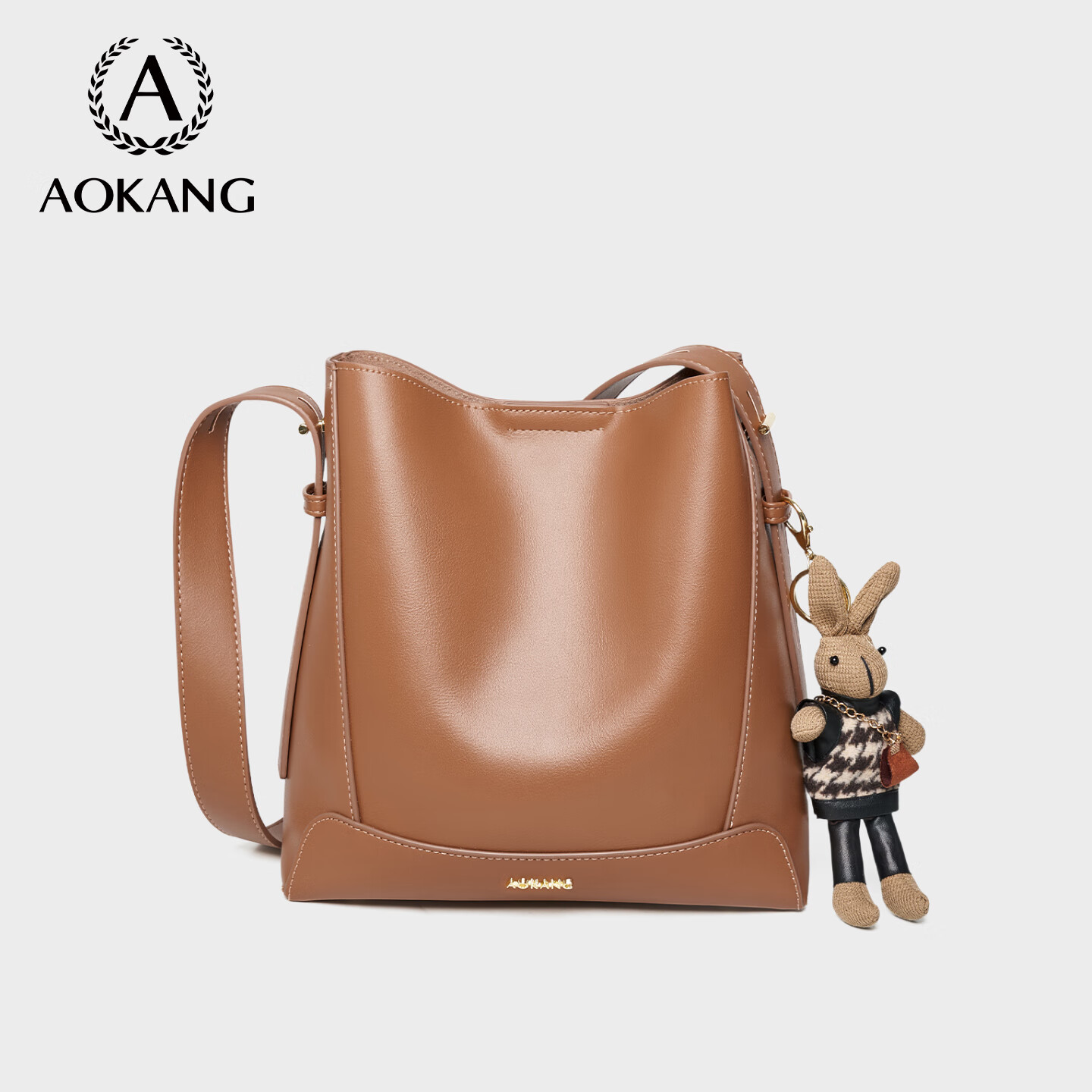 Aokang Women's Trendy Bucket Handbag Luxury Crossbody Shoulder Bag Birthday New Year Gift for Girlfriend Wife