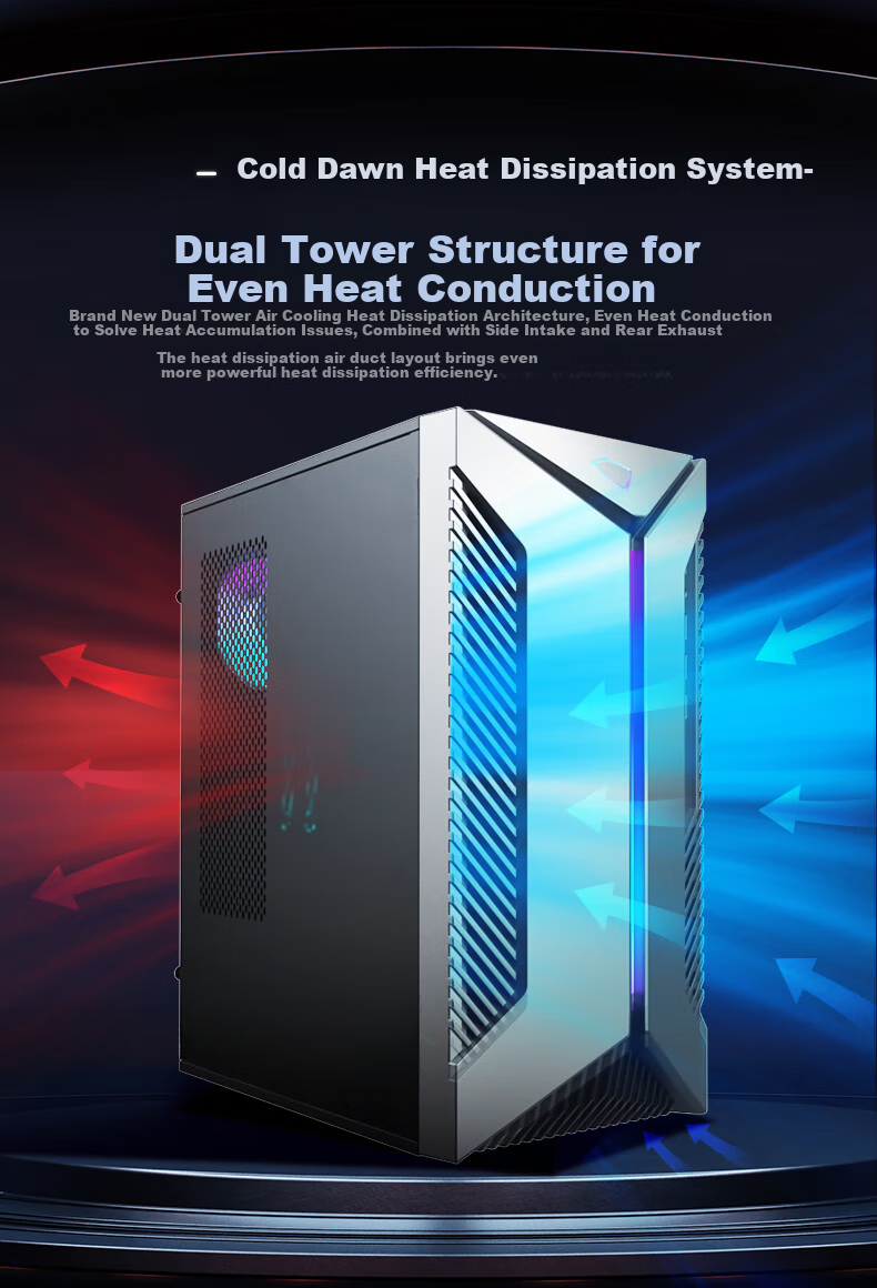 MACHENIKE Dawn S Office And Commercial High-Performance Compact Gaming Desktop Computer (I5-14400F, 16GB RAM, D5 SSD, RTX5060) 4