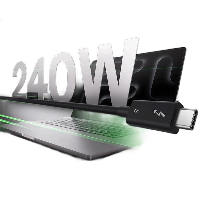 Кабель Belkin Thunderbolt 5, 1 метр, 240 Вт, 120 Гбит/с, черный