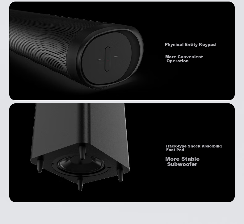 GIEC T130proA TV Soundbar, Speaker, Home Theater Audio System, Living Room TV Soundbar with 3D Surround Sound, Home Speaker, Wireless Subwoofer 32