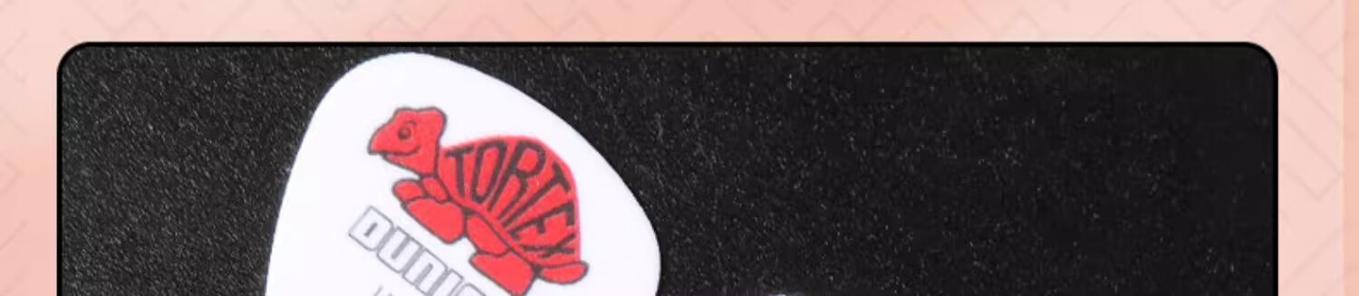 DUNLOP Colored Little Turtle Guitar Picks, Acoustic Folk String Skimming Quick Play, 424R Series, 6 Picks with Varying Thickness 12