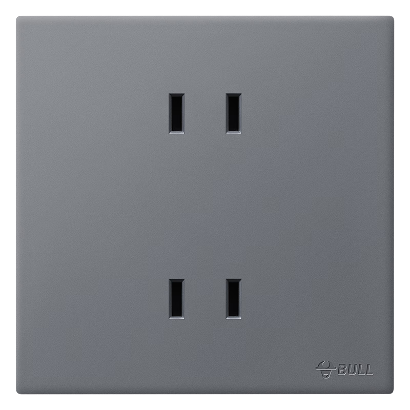 BULL G60 Series 10A Four-Hole Ultra-Thin Socket Panel G60Z222 Phantom Gray