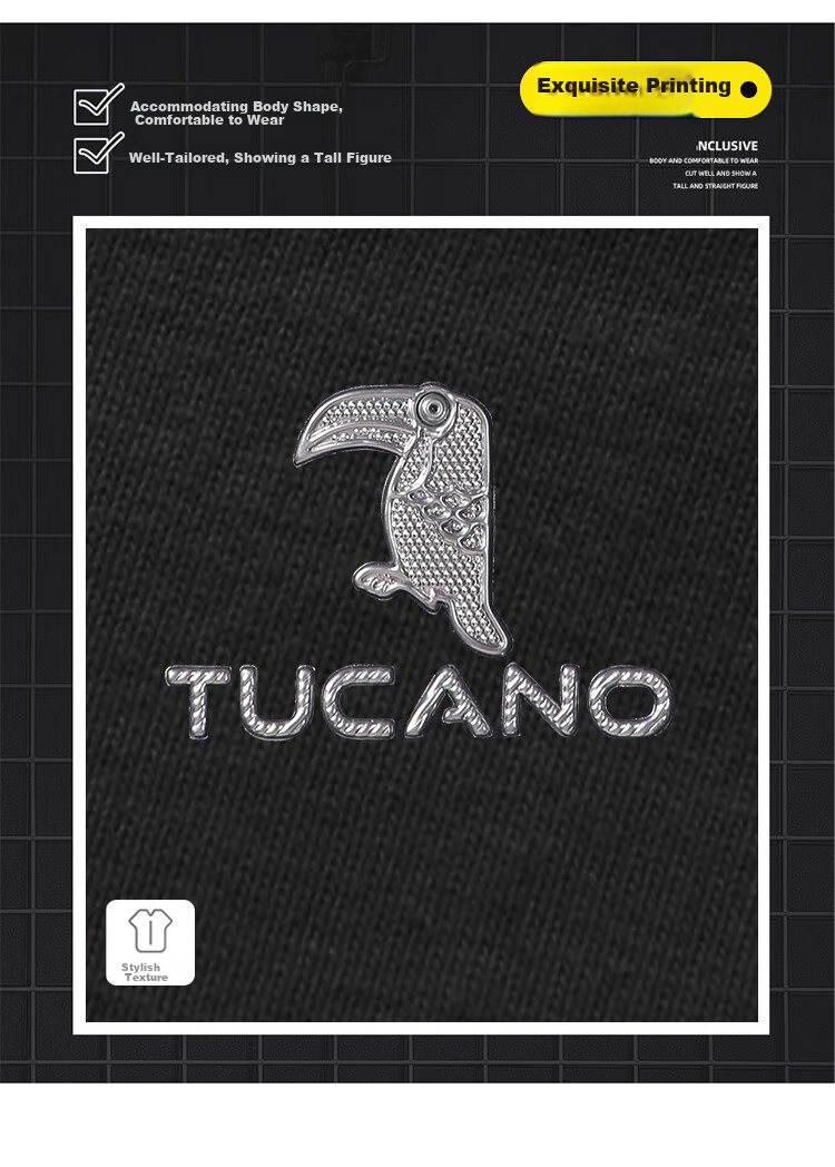 TUCANO Men's Sweatshirt, Spring And Autumn Cotton Half-Zip Stand Collar Comfortable Base Layer Business Top Menswear, Black L 1