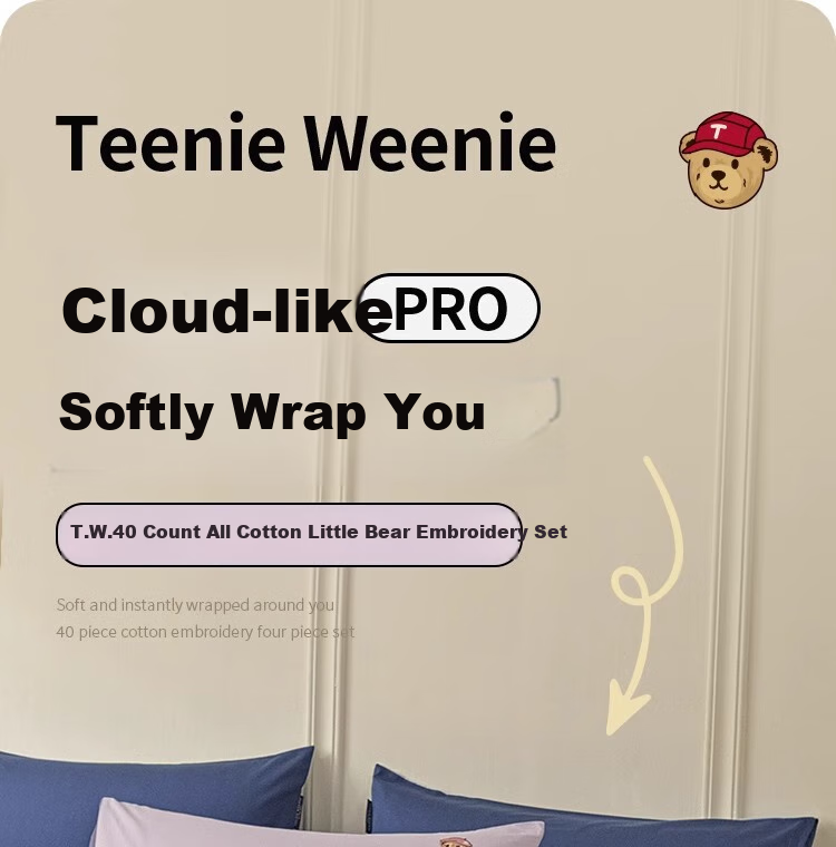 Teenie Weenie Class A Pure Cotton Three-Piece Set, All-Cotton Washed Cotton Single Bed Sheet, Duvet Cover, Bedding for Student Dormitory, 1.2m Bed, Gray Purple + Dark Purple 2