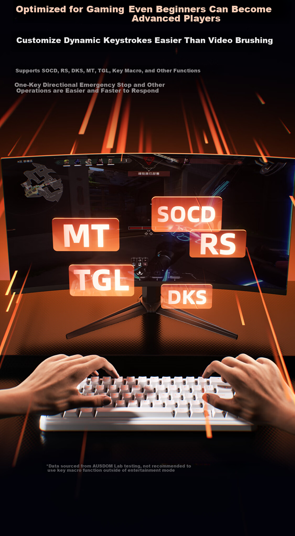 AUSDOM Zeus68 Magnetic Switch Keyboard RT E-Sports Gaming Custom Mechanical Keyboard with Knob Wired for VALORANT Zijiang Ace68 Key-Zeus 68 Kaihua Star Magnetic Switch 9