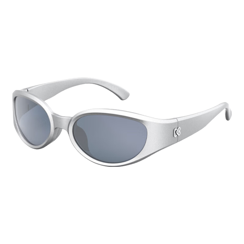 Kigo 2025 New Headband Polarized Kids Sunglasses Liquid Silver for Boys and Girls Age 6-12