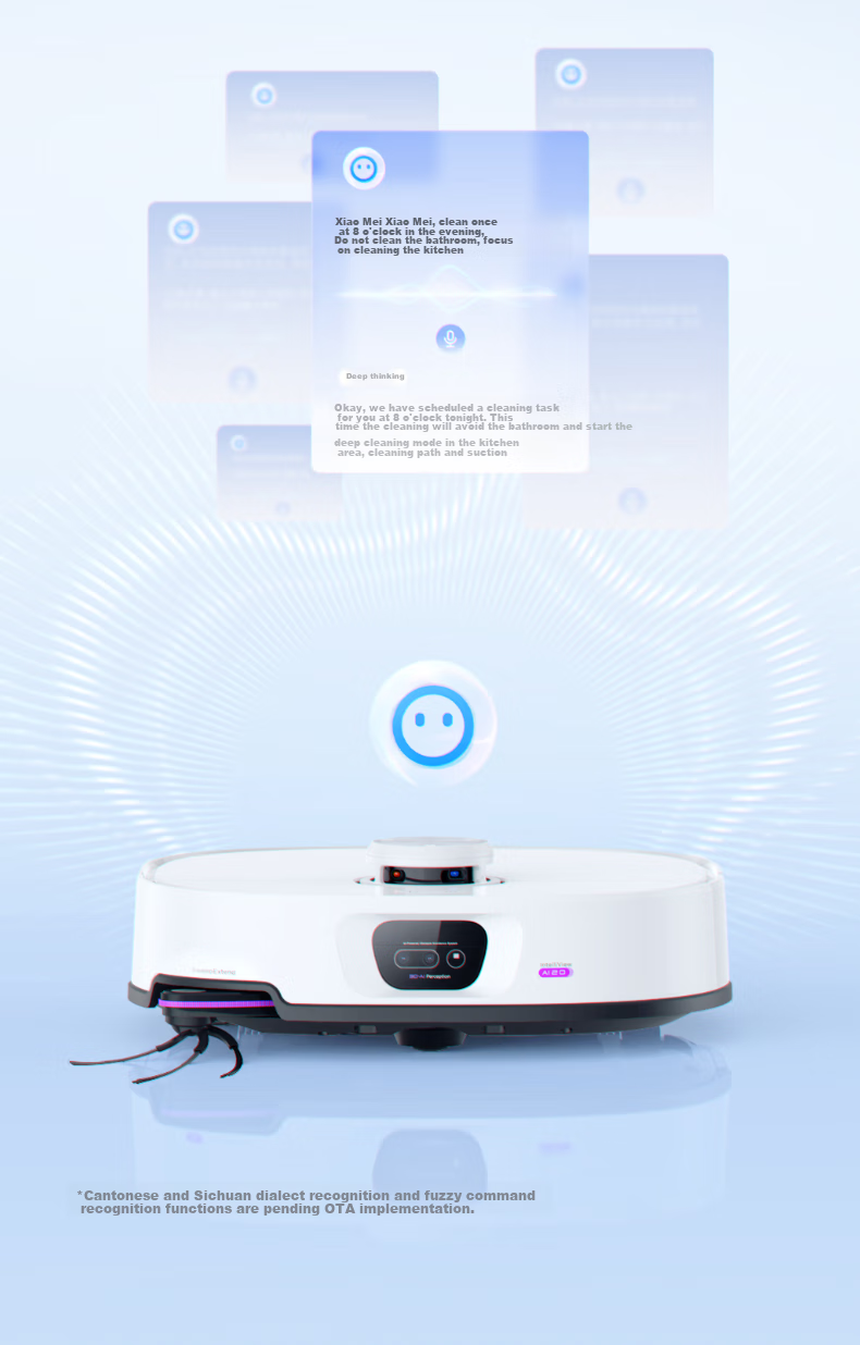 Midea V16 Pearl Edition, Robot Vacuum Cleaner with Automatic Cleaning And Self-Emptying Dustbin, Mechanical Arm for Hair Removal, No Tangle Washing Machine Water Tank Versio 19