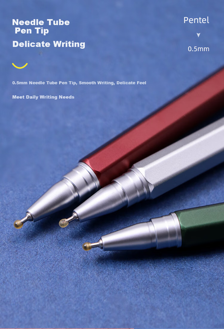 Pentel 0.5mm Business Gel Pen with Metal Barrel, Office Financial Signing Pen, Quick-Drying Ink Pen, BLN665D-AE, Gree 4