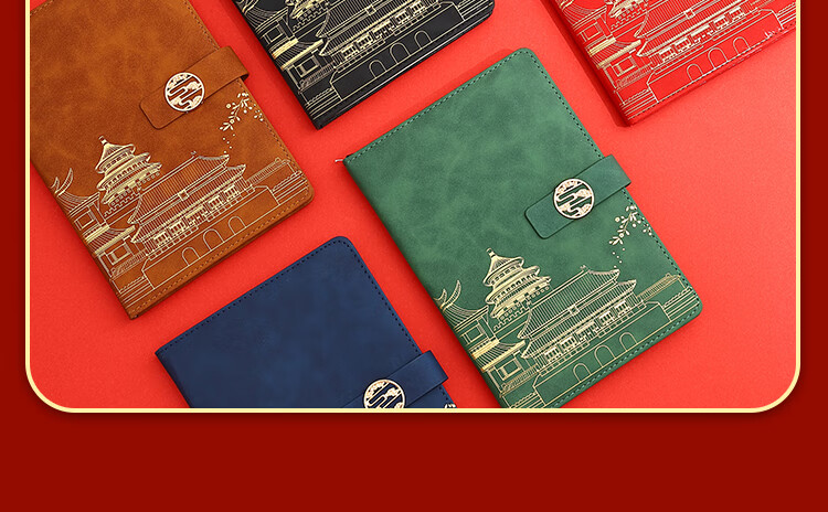 Tangyi Premium Business A5 Green Guochao Notebook Meeting Journal Gift Box 100 Sheets 200 Pages Back to School Teacher's Day Practical Custom Gift 19