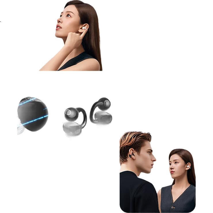 Наушники EDIFIER Comfo Clip QQ, беспроводные, с зажимом на ухо, с функцией перевода, Bluetooth 5.4, серые