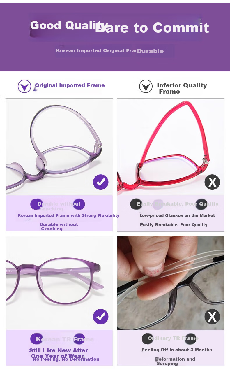 Chuangguo Imported Reading Glasses for Women, Anti-Blue Light Radiation, High Definition, Super Brand, Bifocal, Auto-Focus, Genuine Product with Prescription Lenses 11
