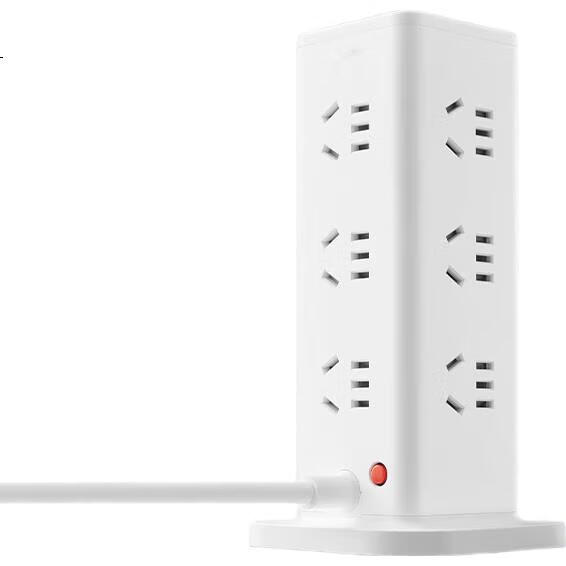 Удлинитель BULL GNV-UL1012U с вертикальными USB-портами, 12 розеток, защита от перегрузки, 1.6 метра, белый