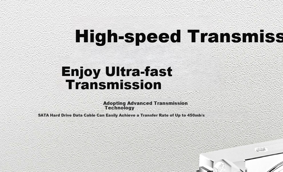 BURLEFRAN High-Speed SATA 3.0 SSD Serial Data Cable, SATA 3.0 Mechanical Hard Drive Data Cable with Spring, 1 Meter 3