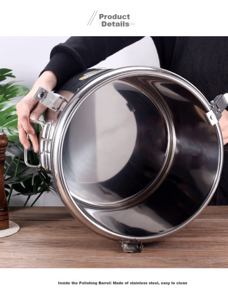 Quanshi Stainless Steel Insulated Bucket, 50L with Tap, Commercial Large Capacity Milk Tea Bucket, Sealed Bucket, Soup Bucket, Construction Site Insulated Bucket 7
