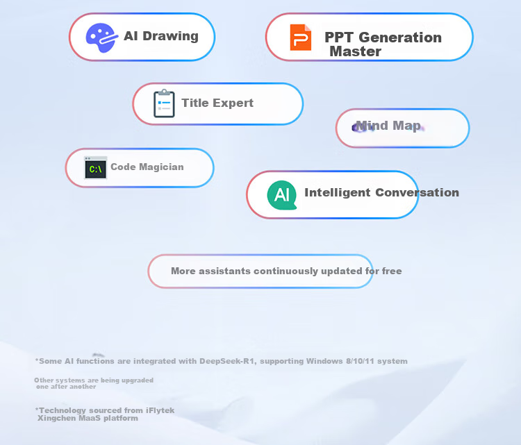 IFLYTEK AI Keyboard K1 with DeepSeek-R1 [Membrane Keyboard 84 Keys] Wireless Keyboard AI Writing Q&A Smart PPT Full Anti-Ghosting Three-Mode Connectio 5