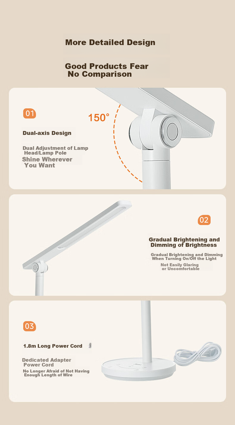 Midea AAAAA Certified Eye Protection Study Lamp [Renovation Subsidy] Children's Home Bedroom Dormitory Desk Reading Writing Table Lamp 13