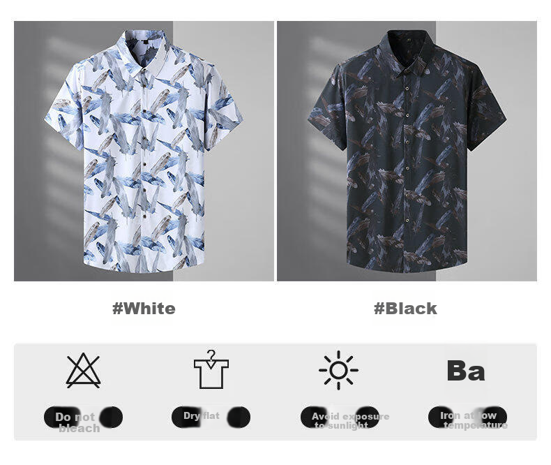 Ayoupang Summer Ice Silk Plus Size Short Sleeve Floral Shirt, Loose Fit, Large Size, Stretchy, Seamless, Casual Blouse 2