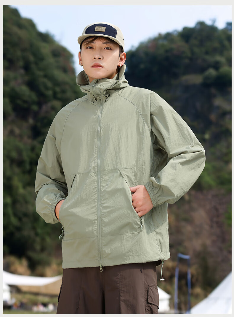 EASTERN CAMEL Unisex Summer UPF50 Sun Protection Outdoor Fishing Jacket Light Gray XS 14