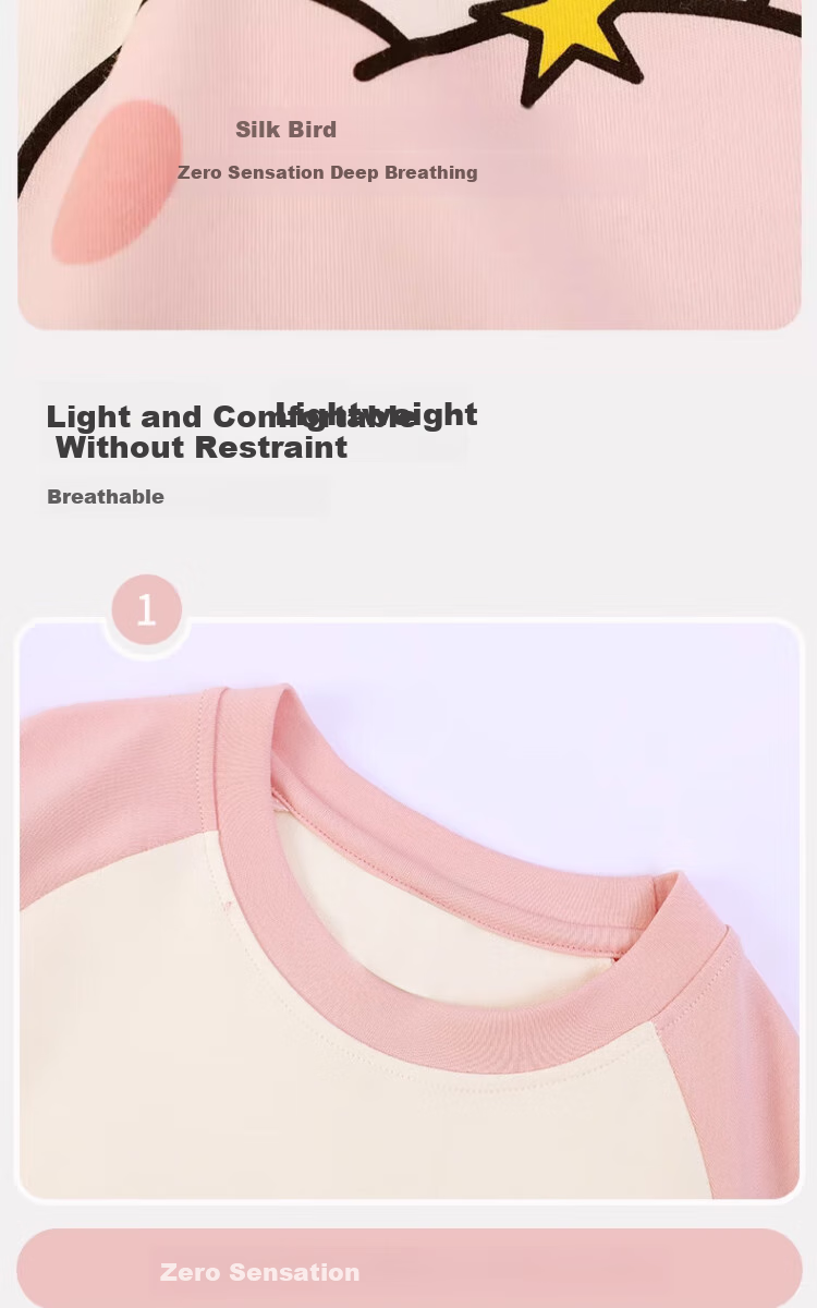 LangSha Children's Pajamas for Girls, Summer Thin Pure Cotton Short-Sleeve Sleepwear Set for Older Girls, New Style 2025 9