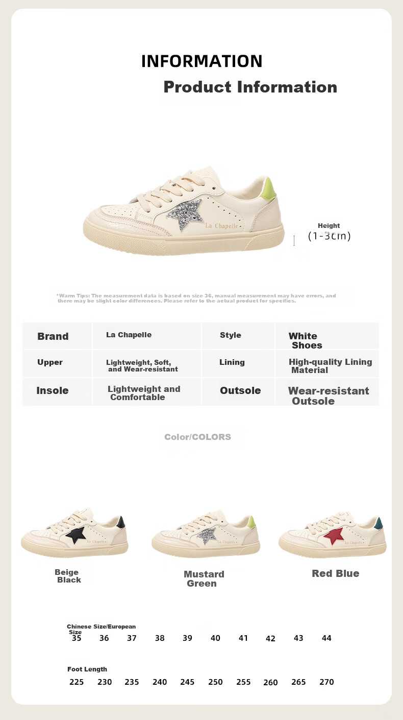 La Chapelle Women's Sneakers, Versatile Lightweight Soft-Soled Casual White Shoes for Women-N6687 Mustard Green 36 1