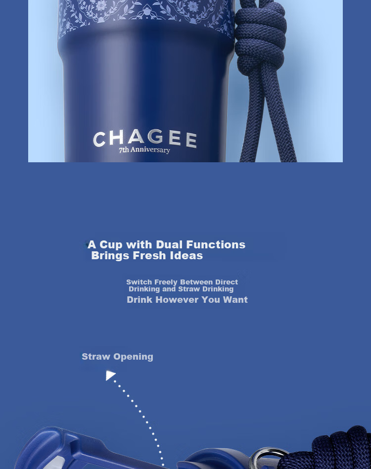 CHAGEE Mini Insulated Cup, 316 Stainless Steel Straw, Coffee And Tea Cup, Water Bottle, Mid-Autumn Festival Gift 13