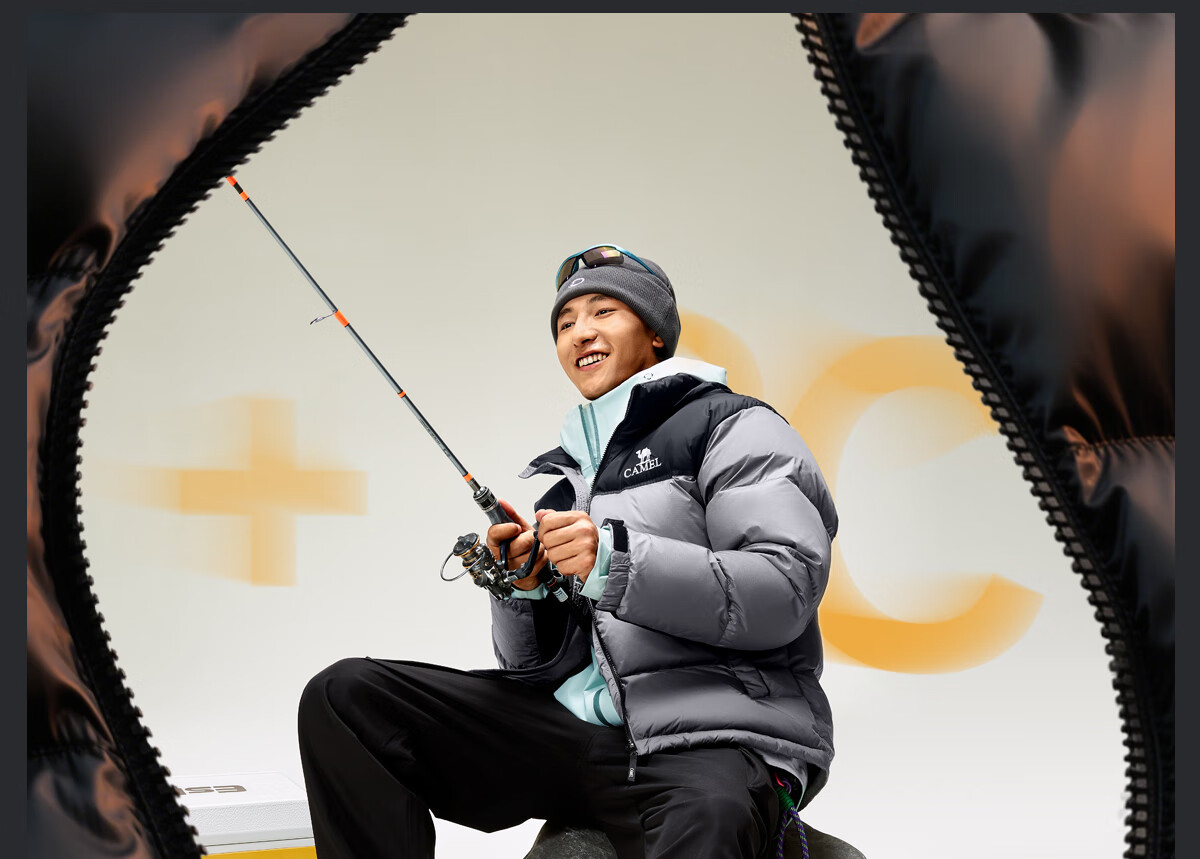 CAMEL Huoyanshan 2.0 down Jacket for Men, Winter New Style, Thickened Warm Puffer Coat, Short Outerwear M13CR07066E 2