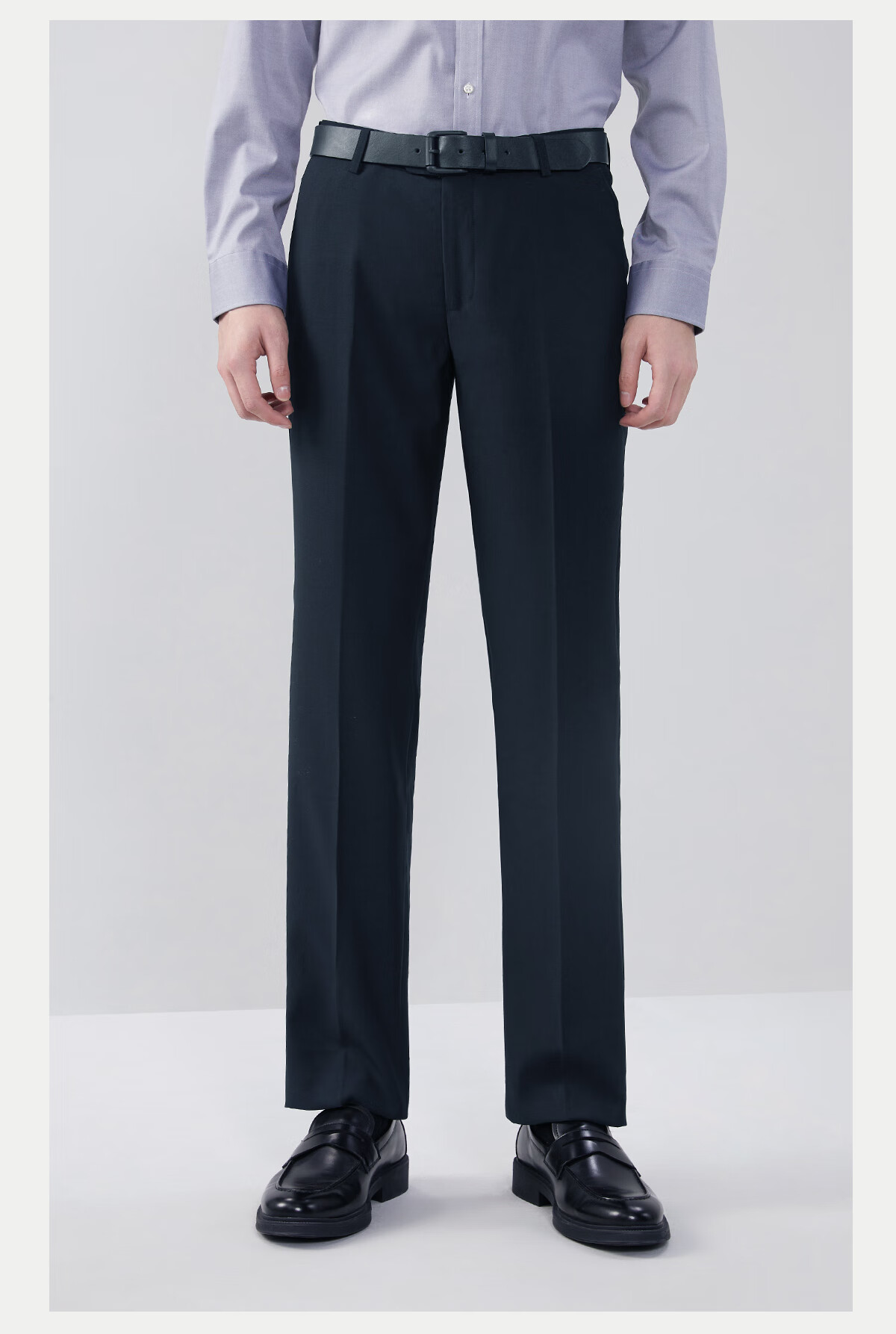 Hodo [No Cutting No Ironing] Business Straight-Leg Men's Trousers Four-Season Dark Blue Size 40 Father's Day Gift 18