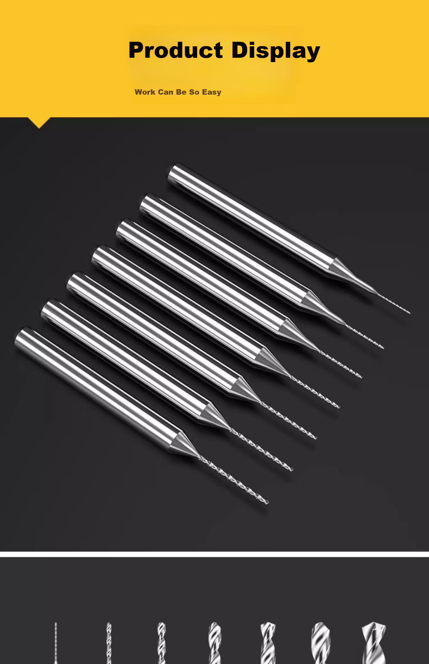HUHAO Engraving Machine Tungsten Steel Twist Drill Bit, Amber Micro Small Drill Bit, Circuit Board PCB Drill Bit for Drilling, 0.20-1.0mm 20