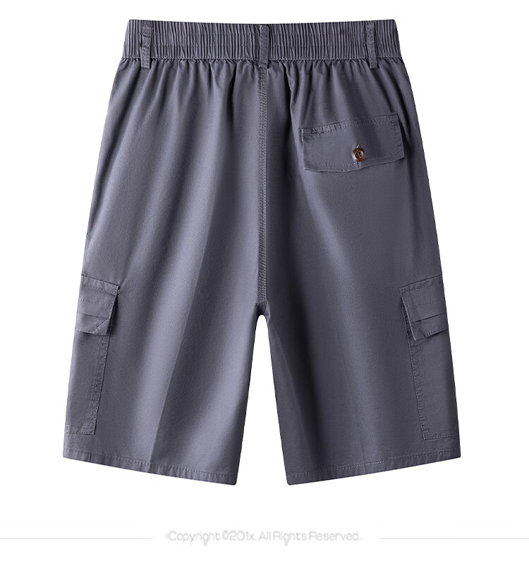 ROMON 100% Pure Cotton Shorts for Men, Summer Casual Five-Point Pants, Breathable Business Shorts for Young And Middle-Aged, Running Sports Beach Shorts, Thi 5