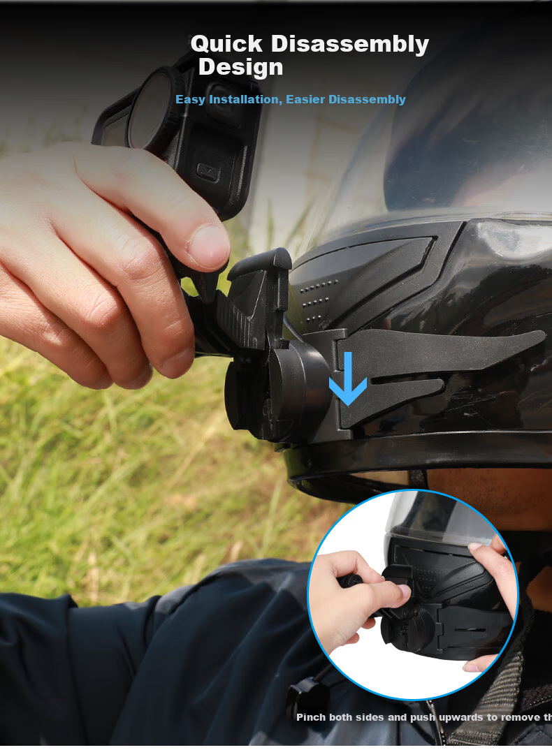 Qiye Motorcycle Helmet Mount Chin Strap Base Suitable for Acepro2 DJI Action5pro Action6 Accessories 3 Center Shooting 2 5