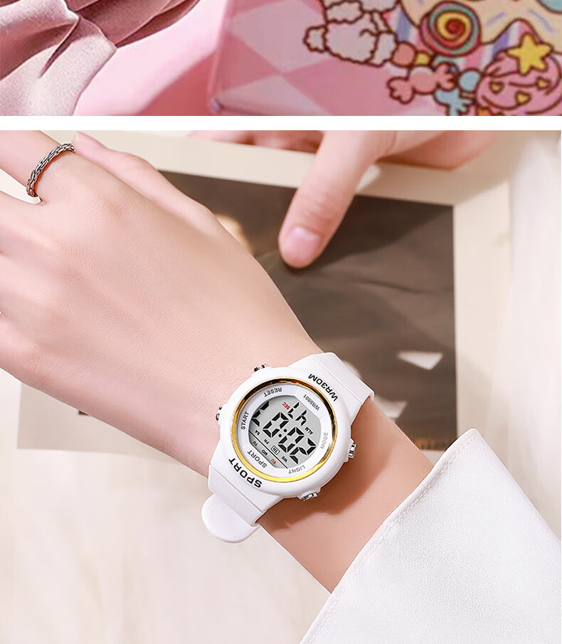 YAJIA Digital Watch Waterproof Multifunctional Sports Student Watch for Kids Teens Fashion Ins Style 15