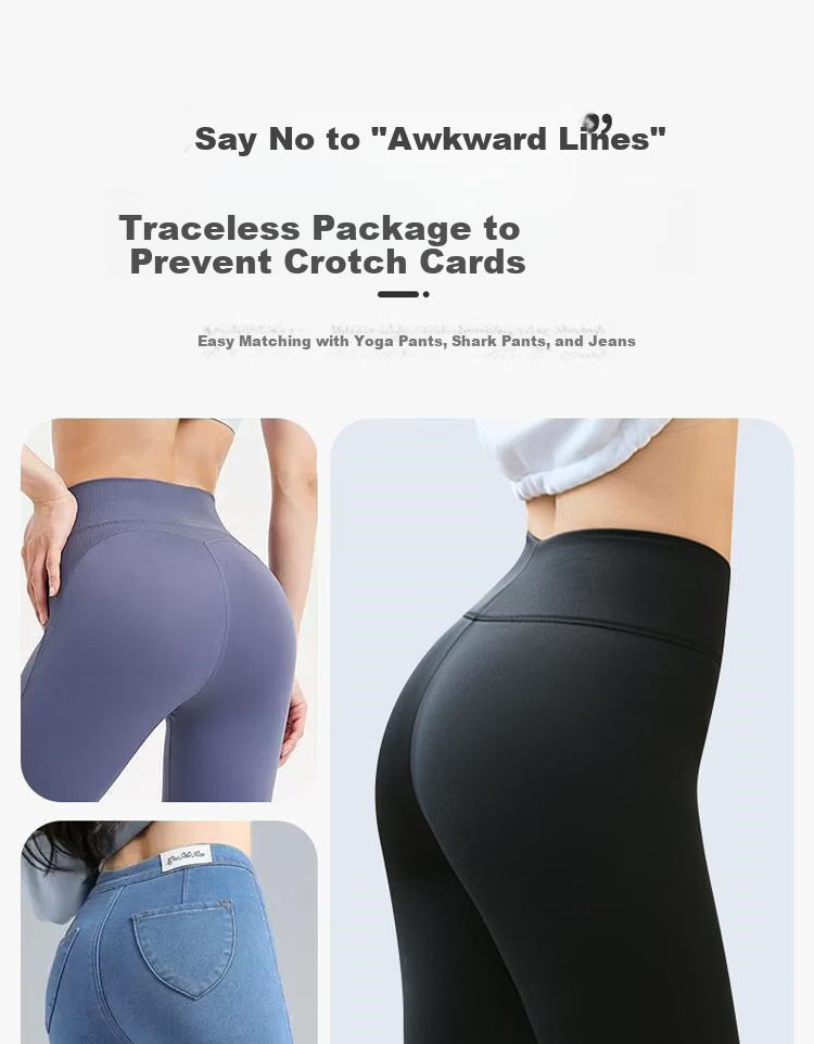 MiiOW Seamless Underwear for Women, Tummy Control And Butt-Lifting, High-Waisted Invisible Yoga Sports Postpartum Ice Silk Triangle Briefs 4