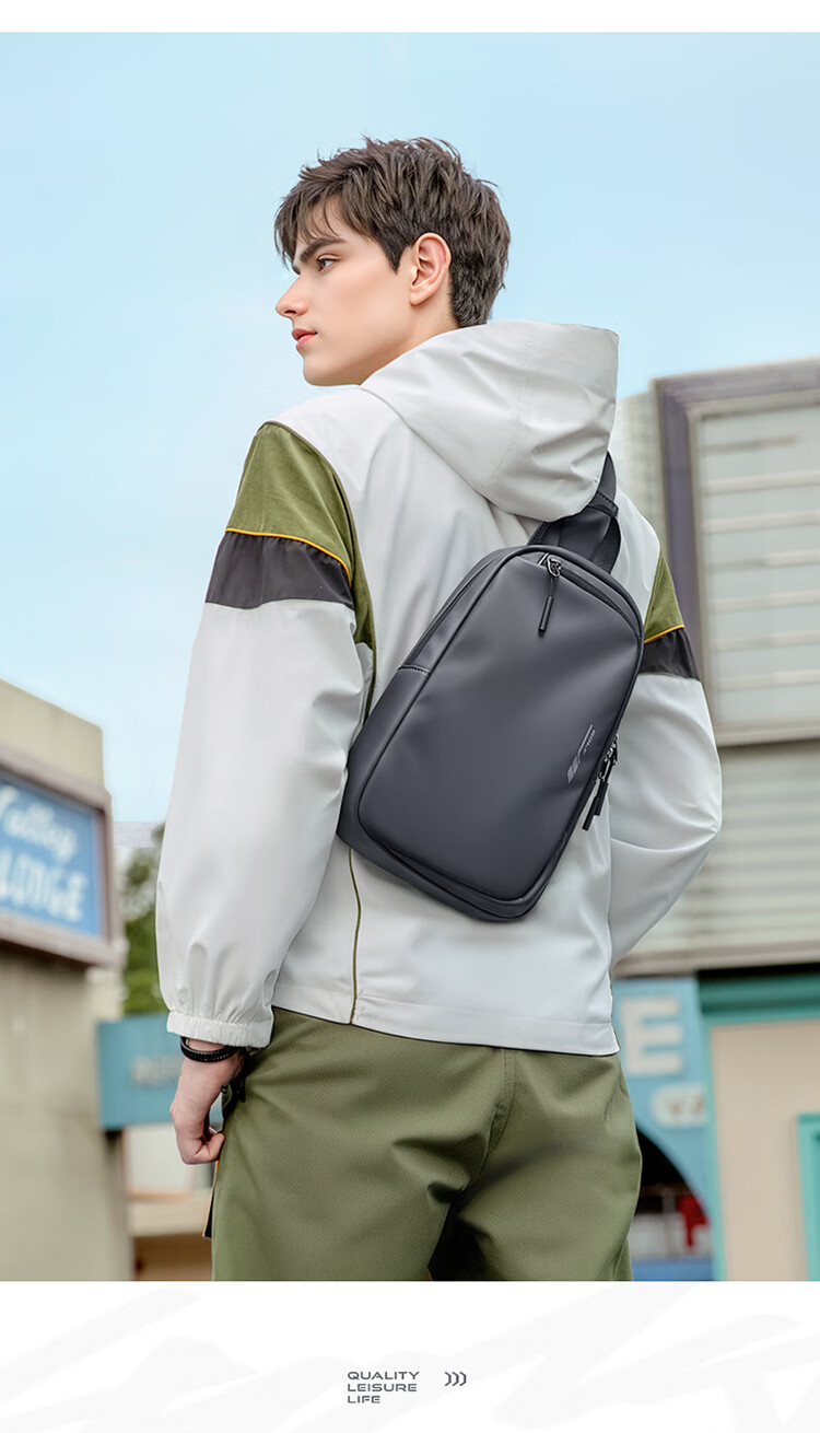 GOLF Chest Bag, Large Capacity Crossbody Bag for Men, Casual Shoulder Bag, Phone And IPad Bag, Water-Resistant Cycling Sports Small Backpack 3
