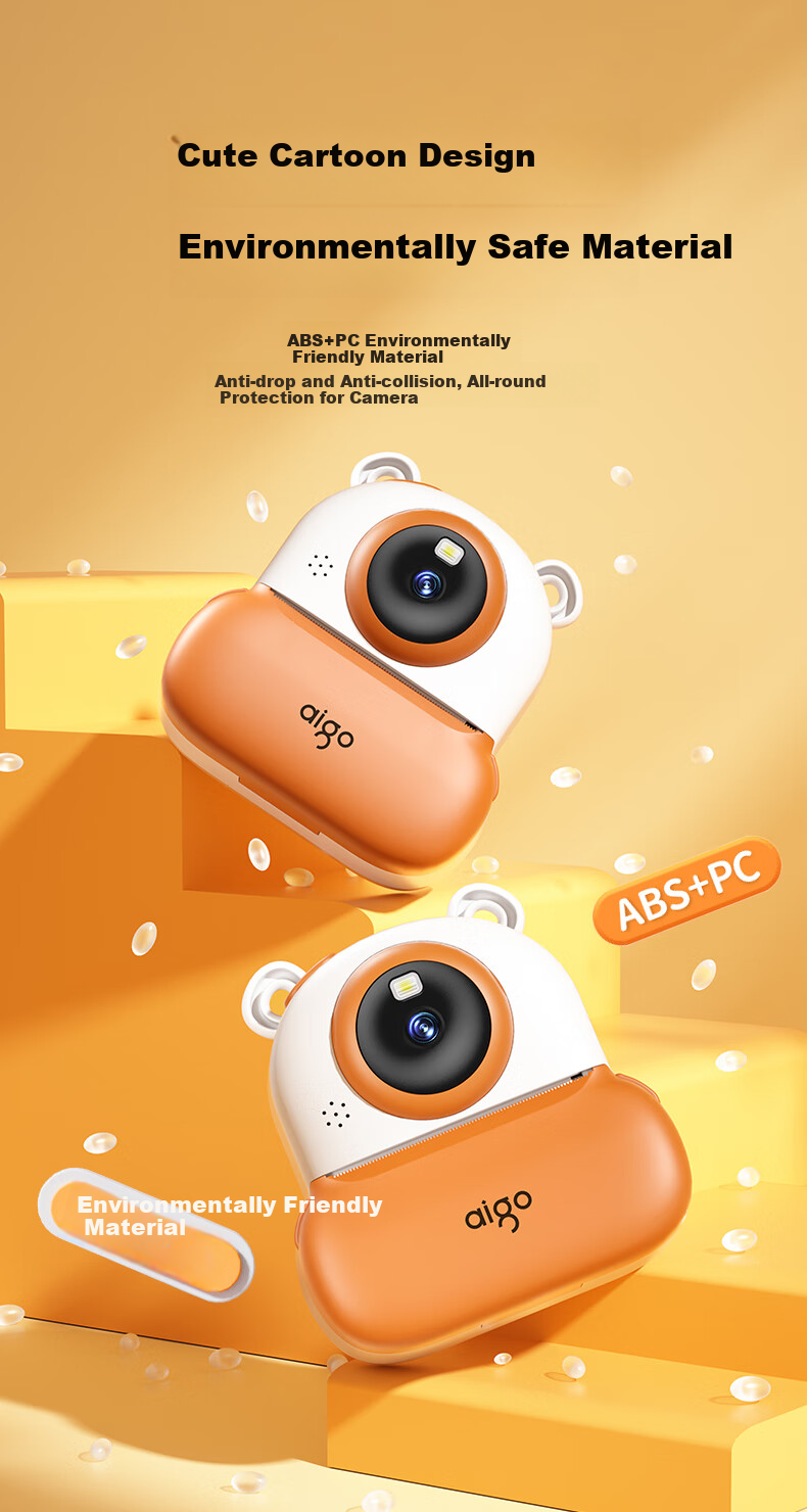 Aigo I8 Children's Instant Camera, CCD, Can Take Photos And Print Pictures, Doodle, Educational Video Recording, Toy for Boys And Girls, Birthday Gift 16