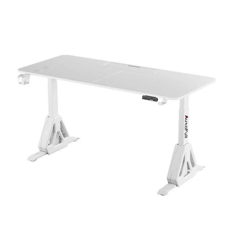 AOFENG A4Pro Gaming Desk Solid Wood Electric Height Adjustable Office Computer Desk White 1.6*0.7m