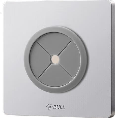 BULL Switch Socket G12 Series Blank Panel with Wire Hole, Wall Outlet G12B104 Cream-Colored Space Silver