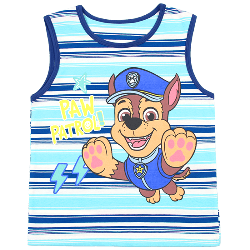 PAW PATROL Children's Vest, Boys' Pure Cotton Thin A-Class Undershirt, Sleeveless Undershirt, Summer Baby Top PA1915 130