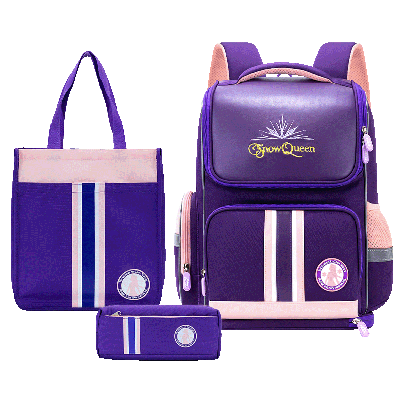 Disney Backpack for Primary School Students Grades 3-6, Spine Protection, Load Reduction, Large Capacity Children's Backpack, Three-Piece Set for Kids