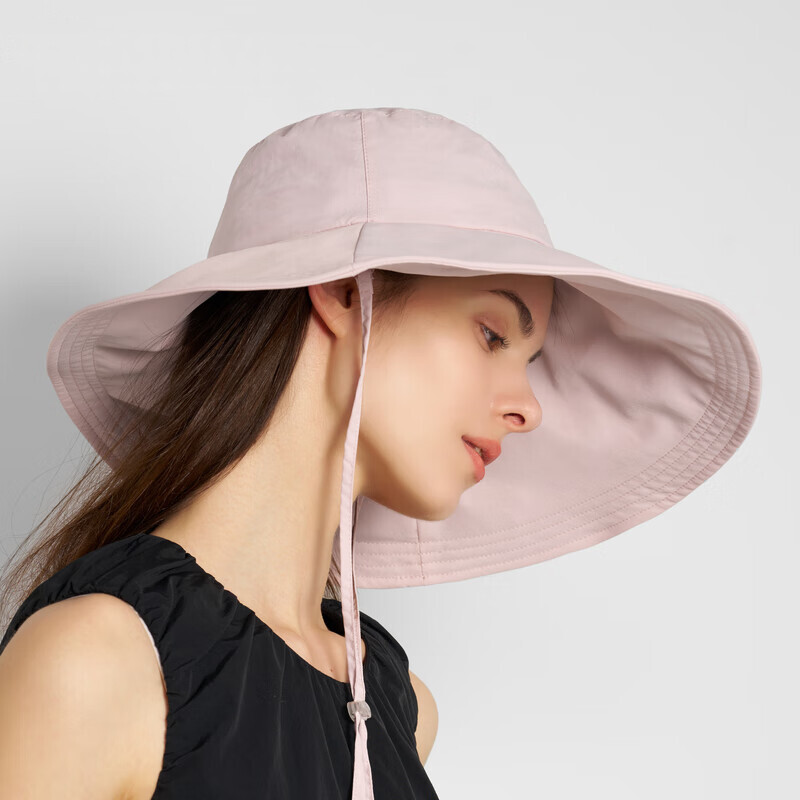 Kenmont Fisherman Hat for Women, Spring And Summer Simple Lightweight Black Gel Sun Protection Hat with Wide Brim, Full Face Sunshade Hat, Breathable Face-Slimming Effect 6159